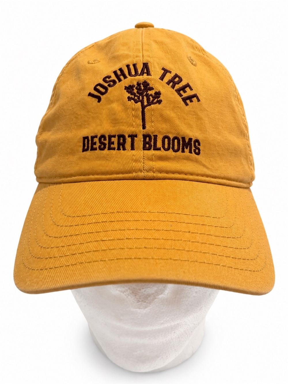 Joshua Tree Desert Blooms Hat Mustard Yellow Embroidered Desert Dad Cap